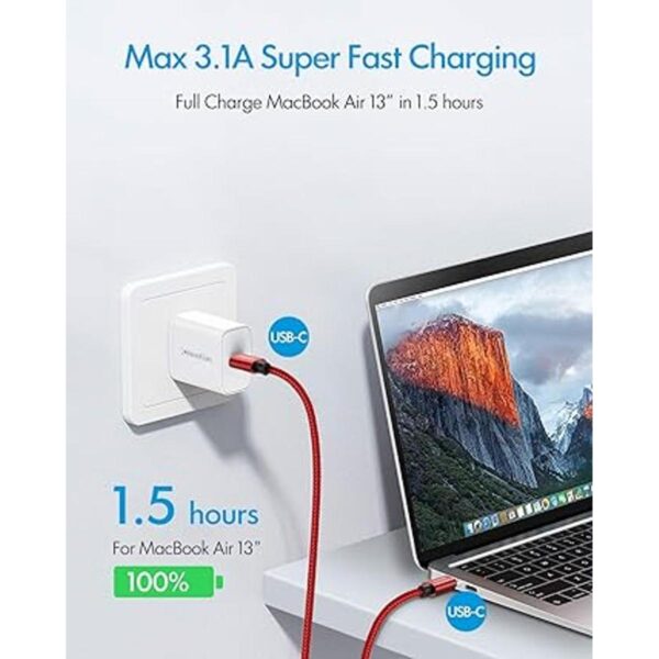 CLEEFUN Cable USB C a USB C paquete de 5 336610_3
