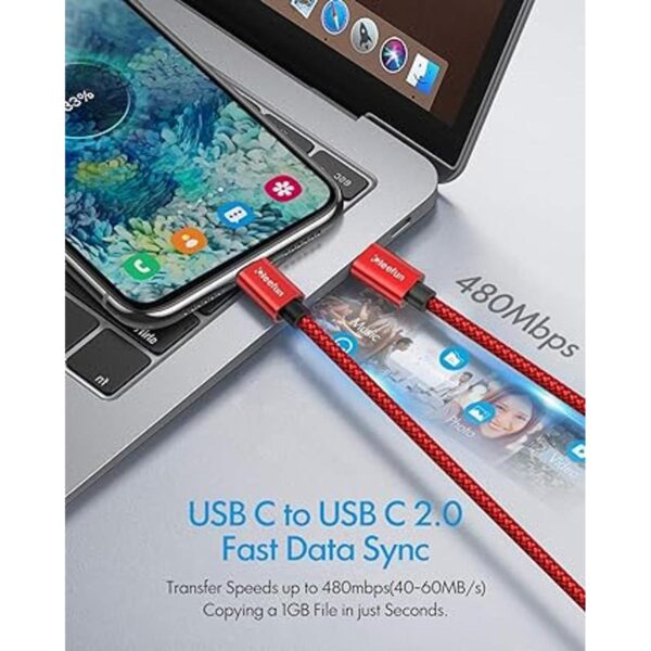 CLEEFUN Cable USB C a USB C paquete de 5 336610_4