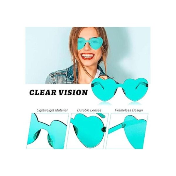 CLESDF 10 pares de gafas de sol con forma de corazón
