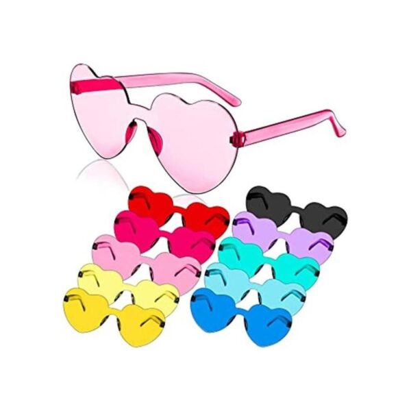 CLESDF 10 pares de gafas de sol con forma de corazón