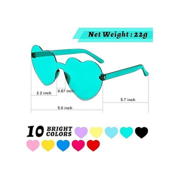 CLESDF 10 pares de gafas de sol con forma de corazón