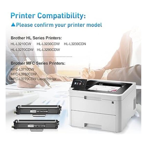 CLYWENSS Compatible con Brother TN227BK TN223BK Cartucho