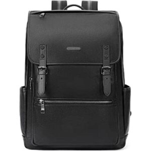 CLUCI Mochila de cuero genuino para hombres de 15.6_1
