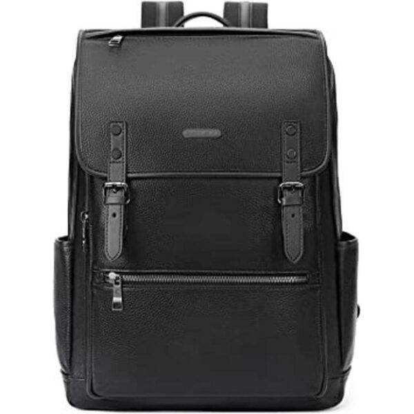 CLUCI Mochila de cuero genuino para hombres de 15.6_1