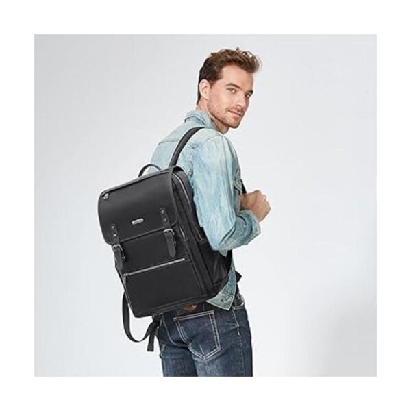 CLUCI Mochila de cuero genuino para hombres de 15.6_2