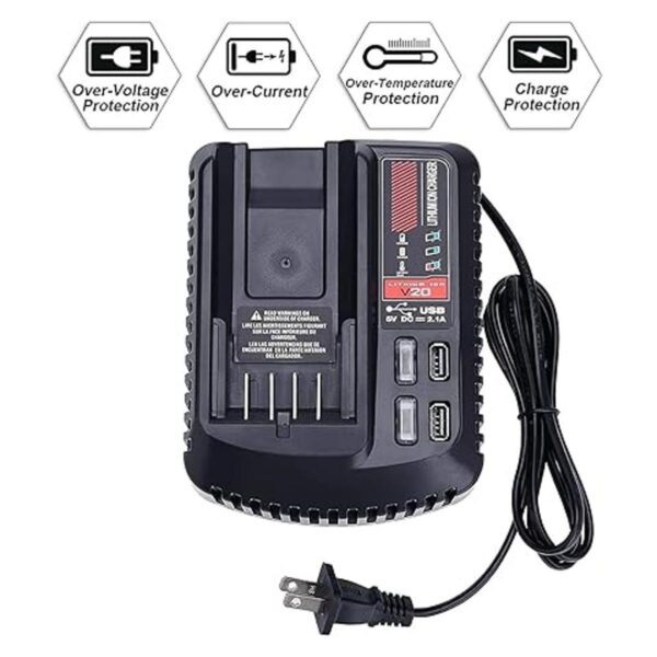 CMCB104 V20 Cargador rápido de repuesto para Craftsman