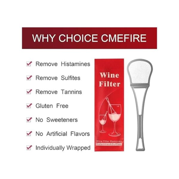 CMEFIRE Filtro de vino 8 paquetes plata elimina las