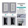 CML Decorator Placa de pared sin tornillos cubierta de