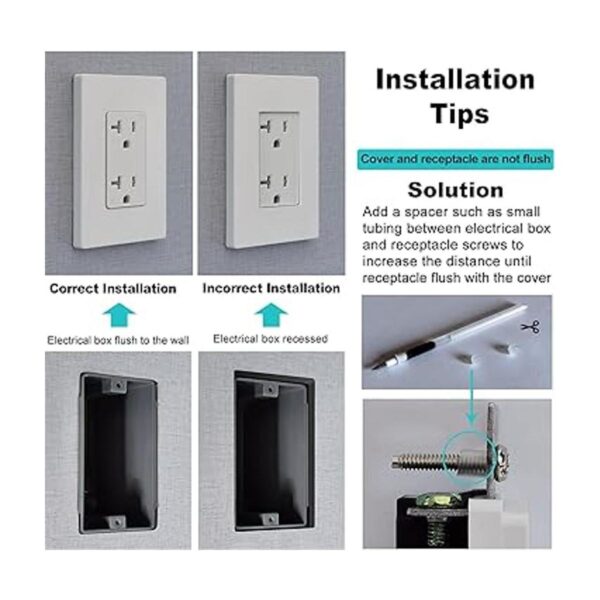 CML Decorator Placa de pared sin tornillos cubierta de