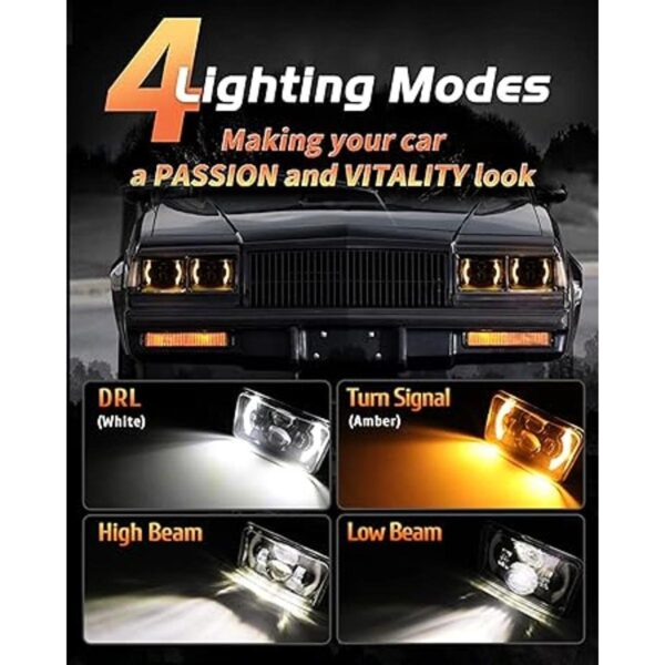 CO LIGHT 4 faros delanteros LED de 4 x 6 pulgadas_3