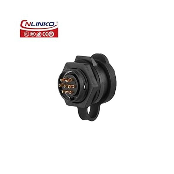 CNLINKO Panel circular IP67 M16 de plástico de 3 pines_2