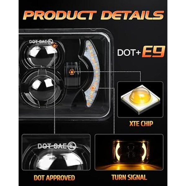 CO LIGHT 4 faros delanteros LED de 4 x 6 pulgadas_2