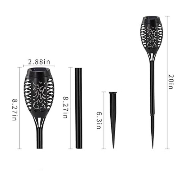 COCOMOX Antorcha solar para exteriores paquete de 12