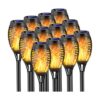 COCOMOX Antorcha solar para exteriores paquete de 12