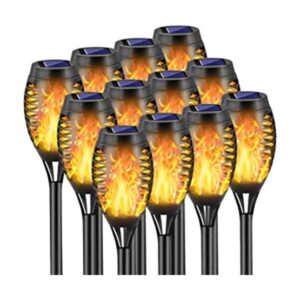 COCOMOX Antorcha solar para exteriores paquete de 12