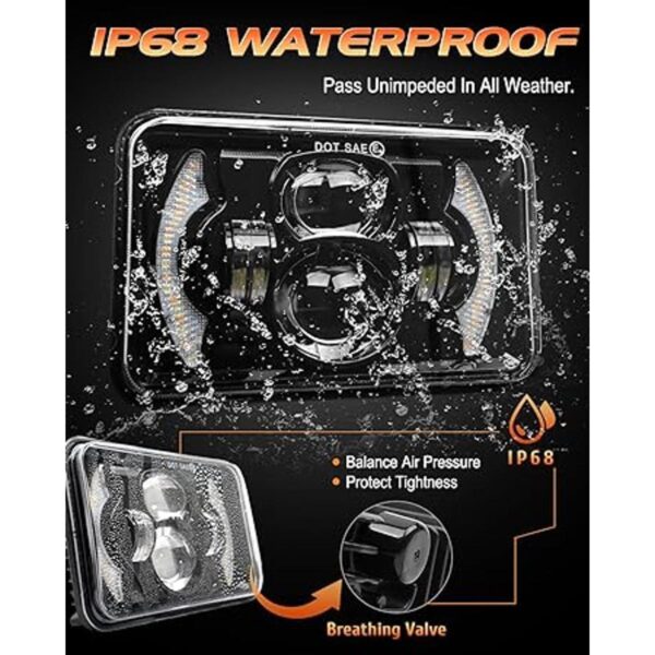 CO LIGHT 4 faros delanteros LED de 4 x 6 pulgadas_5