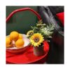 COCOBOO Maceta de flores artificiales de girasol