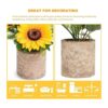 COCOBOO Maceta de flores artificiales de girasol