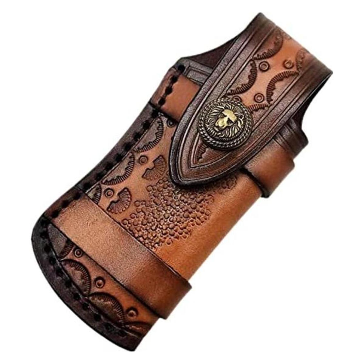 COHOMELARS Funda de cuero para cuchillos de bolsillo de