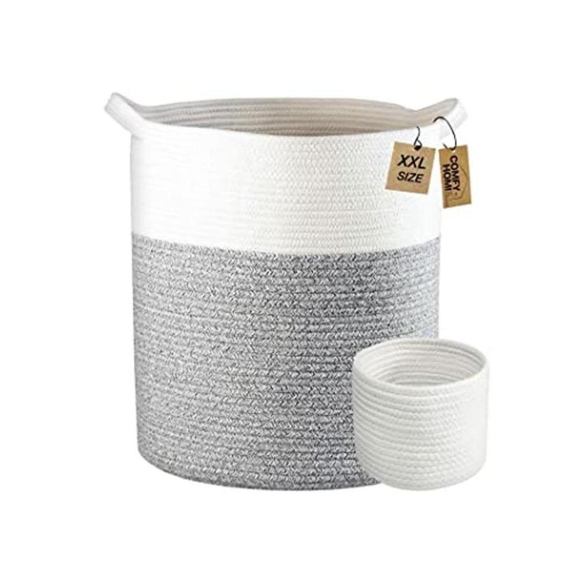 COMFYHOMI Cesta grande de 18 x 16 pulgadas de alto tejido