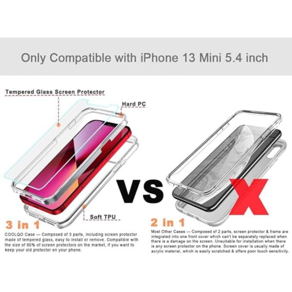 COOLQO Funda compatible con iPhone 13 Mini de 5.4_2
