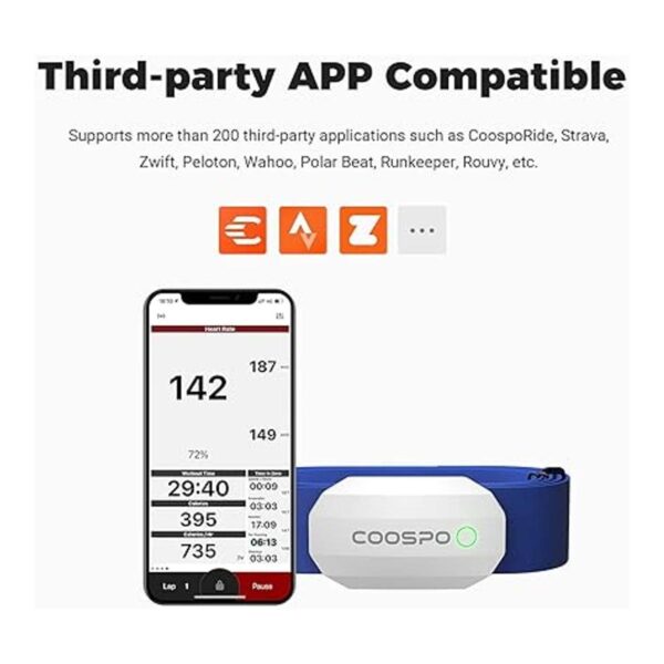 COOSPO Correa de pecho con Bluetooth para monitor de_3