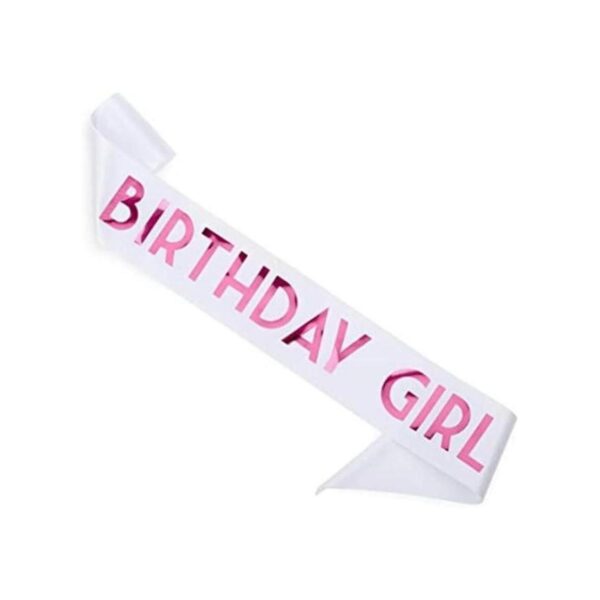 CORRURE Banda de cumpleaños para niña con papel de_1