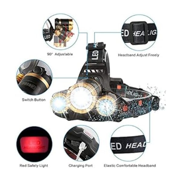 COSOOS 2 faros delanteros LED recargables 2500 lúmenes_2