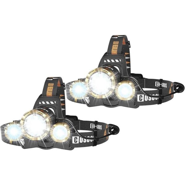 COSOOS 2 faros delanteros LED recargables 2500 lúmenes_1