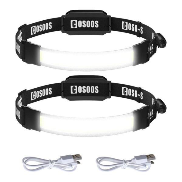COSOOS 2 linternas recargables para faros delanteros luz_1