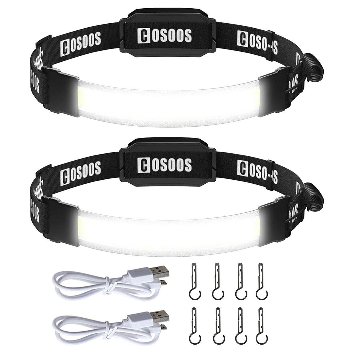 COSOOS 2 linternas recargables para faros delanteros