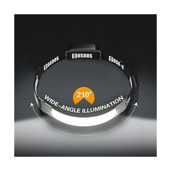 COSOOS 2 linternas recargables para faros delanteros luz_3