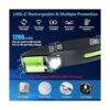 COSOOS Linterna LED recargable con luz roja y funda de_5