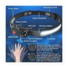 COSOOS Linterna frontal LED recargable luz ancha de 1000_4