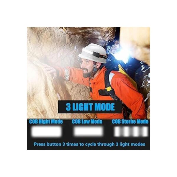 COSOOS Linterna recargable con 2 luces LED luz trasera_4