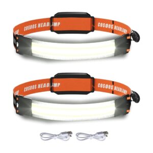 COSOOS Linterna recargable con 2 luces LED luz trasera_1