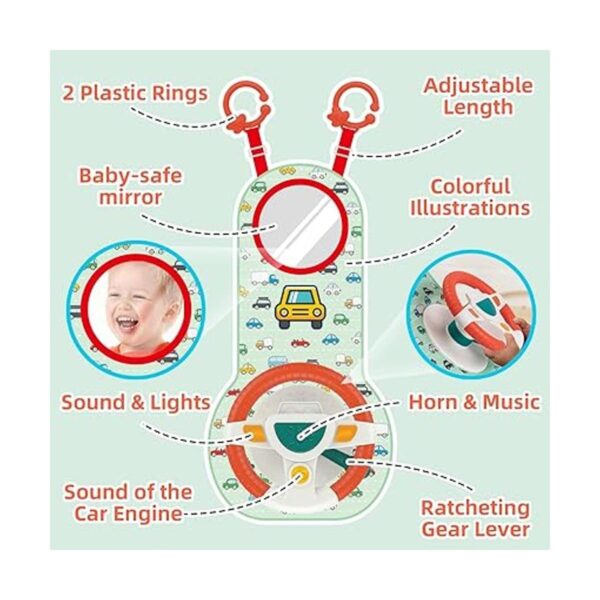 COVTOY Juguetes de asiento de automóvil para bebés con