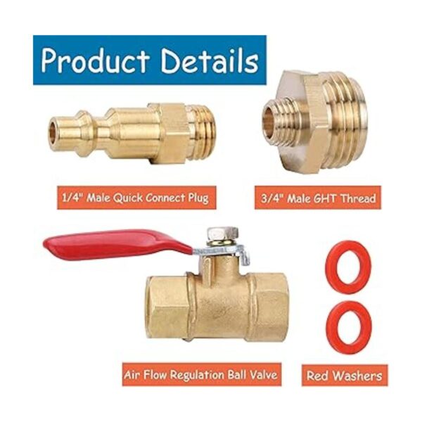 CPWUFIYD RV Winterize Kit de adaptador de soplado
