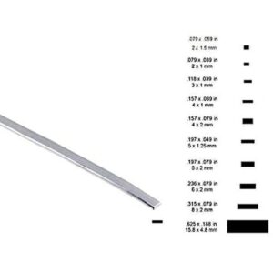 CRAFT WIRE Alambre plano rectangular de plata de ley 925_1