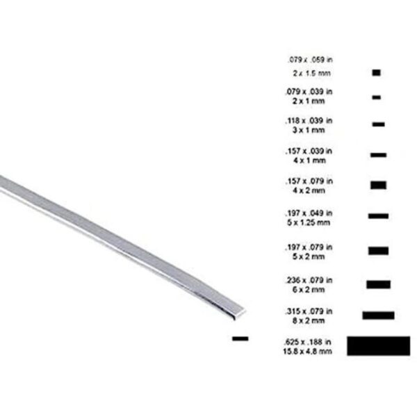 CRAFT WIRE Alambre plano rectangular de plata de ley 925_1