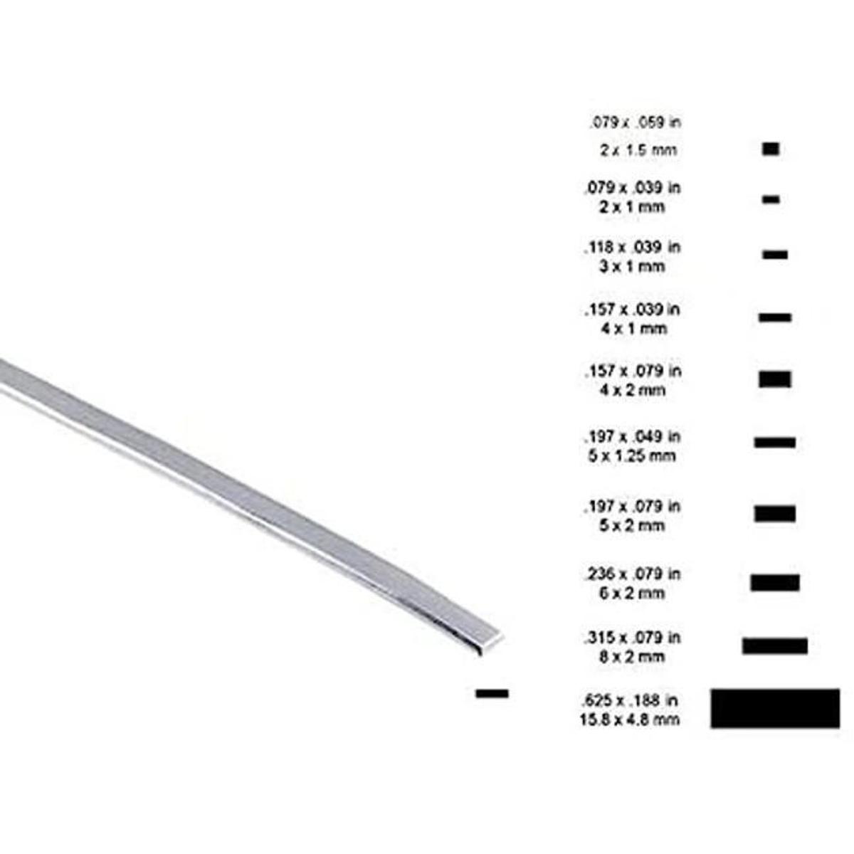 CRAFT WIRE Alambre plano rectangular de plata de ley 925