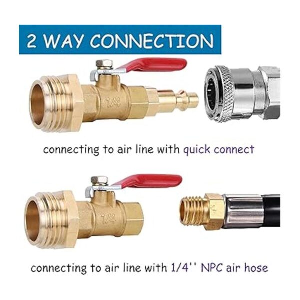 CPWUFIYD RV Winterize Kit de adaptador de soplado