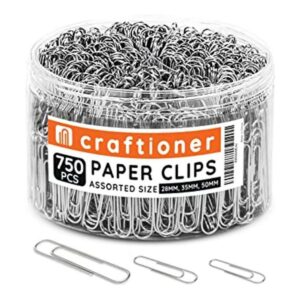 CRAFTIONER Clips de papel de varios tamaños clips de_1