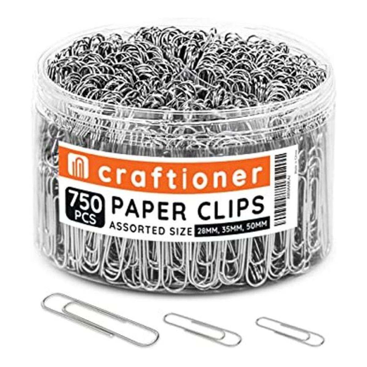 CRAFTIONER Clips de papel de varios tamaños clips de