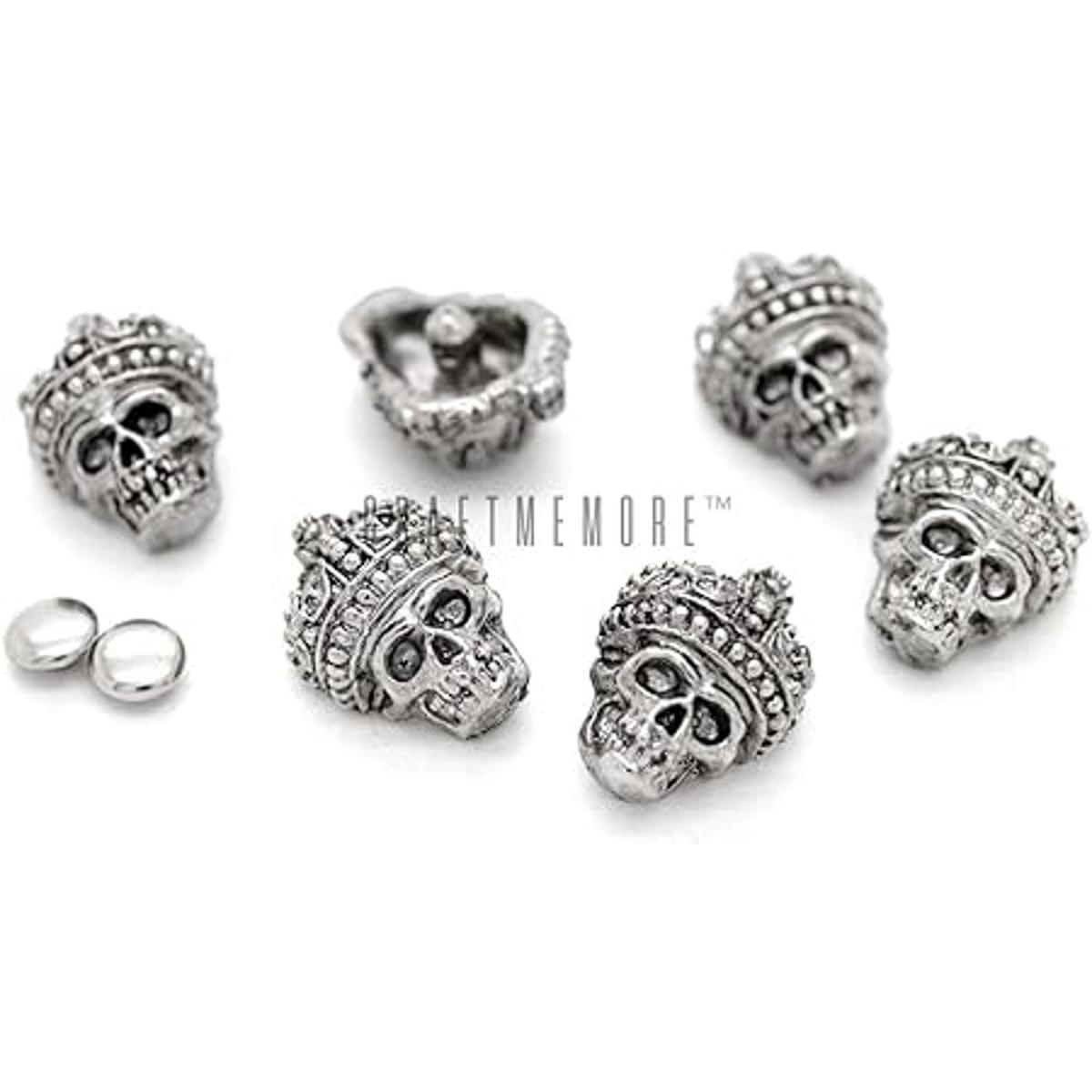 CRAFTMEMORE 10pcs coronado calavera fantasma remache
