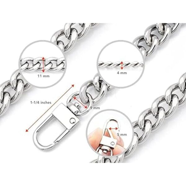 CRAFTMEMORE Correa de cadena para bolso asa de cadena de_2
