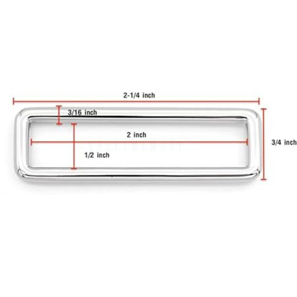CRAFTMEMORE Anillos rectangulares de 2 pulgadas hebilla_2