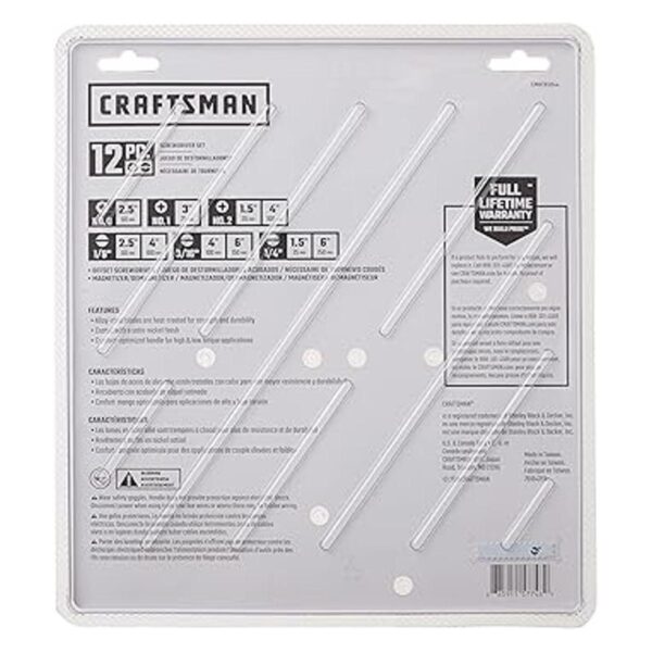 CRAFTSMAN Juego de destornilladores variados 12 piezas