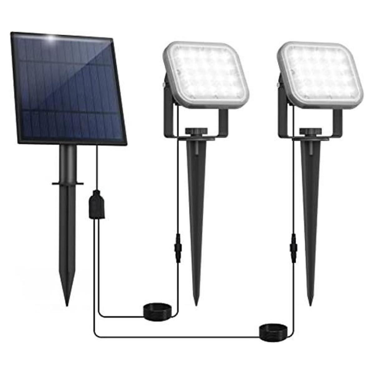 CREPOW Luces solares para exteriores 20 focos LED solares