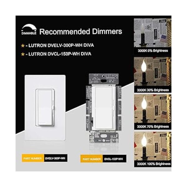 CRLight Bombilla LED de 2 W 3000 K color blanco suave